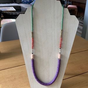 Handmade African vinyl beaded necklace.
